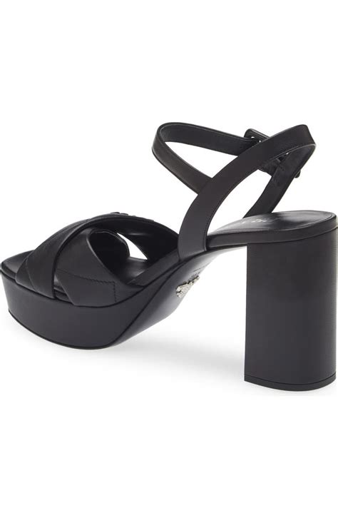 prada diagram platform sandal.